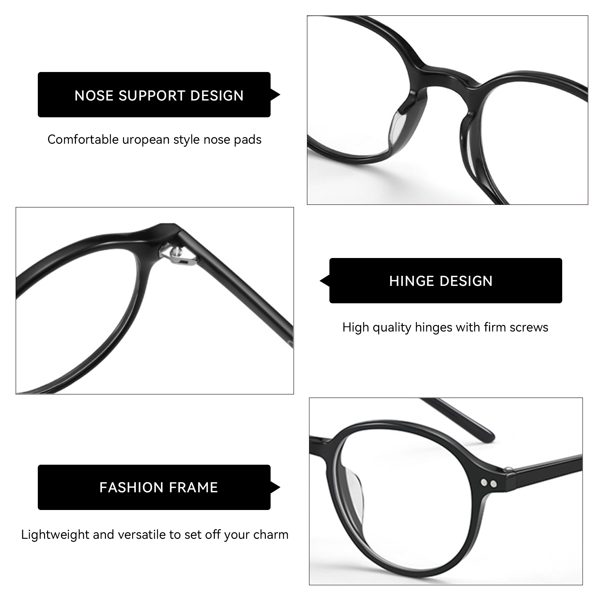 ZENOTTIC Retro Prescription Progressive Eyeglasses Round Myopia Glasses  Anti Blue Light Photochromic Optical Eyewear Women Men