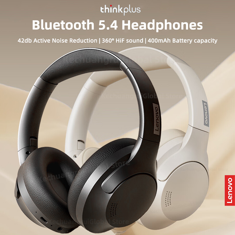 Lenovo Th46 Wireless Bluetooth 5.4 Headphones Scalable Headset Hd Calling ANC Active Noise Reduction Earbuds 400mAh Battery Life