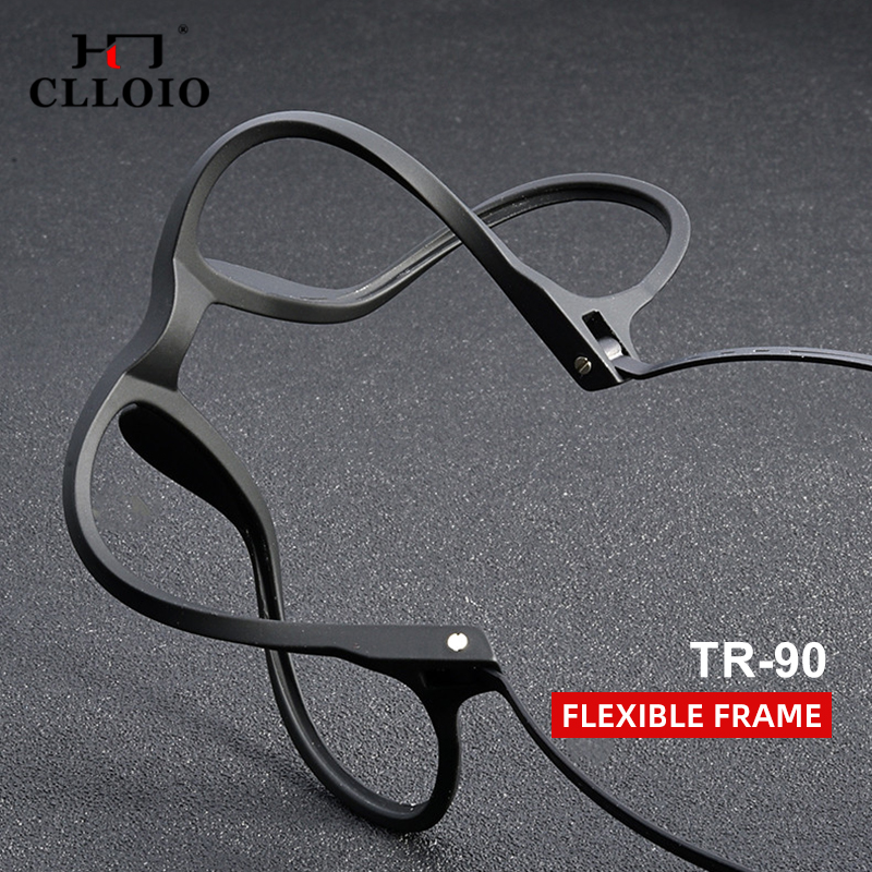 CLLOIO High Quality UltraLight Flexible TR90 Frame Anti Blue Ray Reading Glasses Myopia Hyperopia Glasses Prescription Eyewear