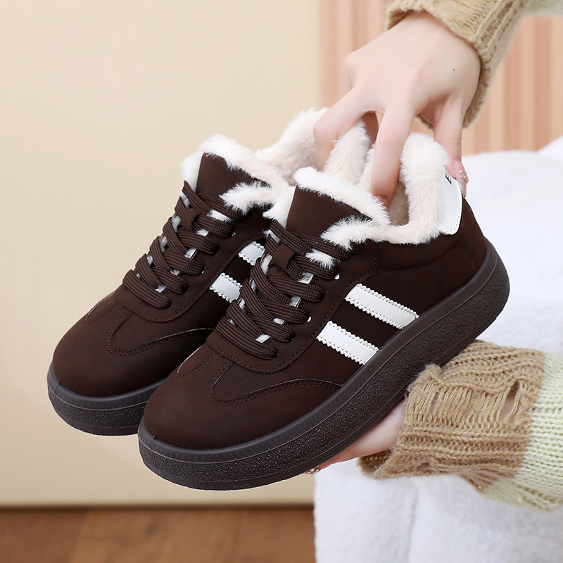 2025 Winter New Women's Fleece-lined Casual Shoes Waterproof Skid-proof Durable Comfortable Warm Free Shipping Women's Shoes