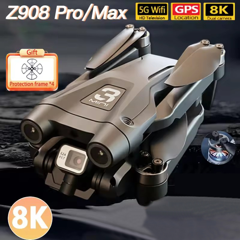 Z908 Pro /MAX Drone Professional 8K GPS Dron Optical Flow Localization 3sided Obstacle Avoidance Quadcopter RC Toys For Gift