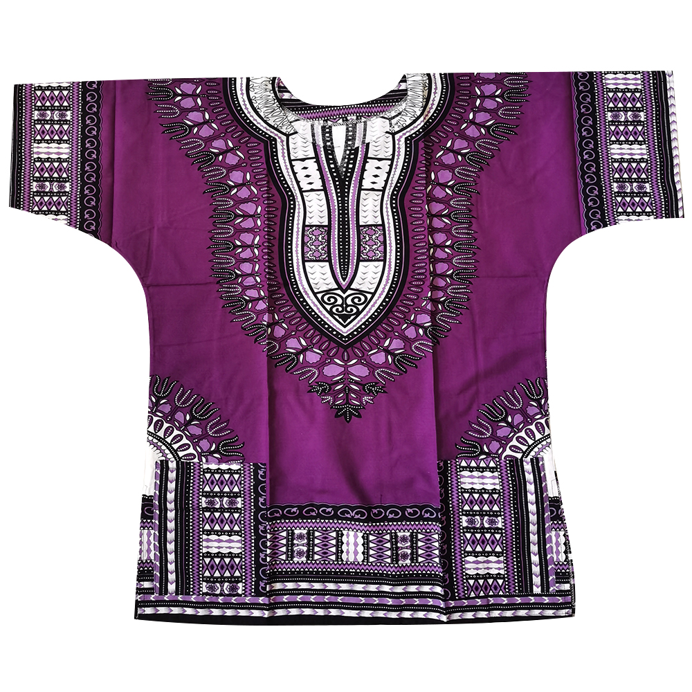 (Fast shipping) New fashion design african traditional printed 100% cotton Dashiki T-shirts for unisex (MADE IN THAILAND)