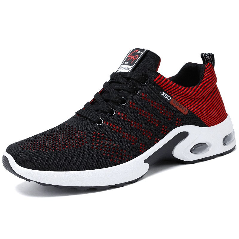 Men's shoes spring new trend men's shoes breathable lace-up running shoes Korean version of light casual walking shoes men