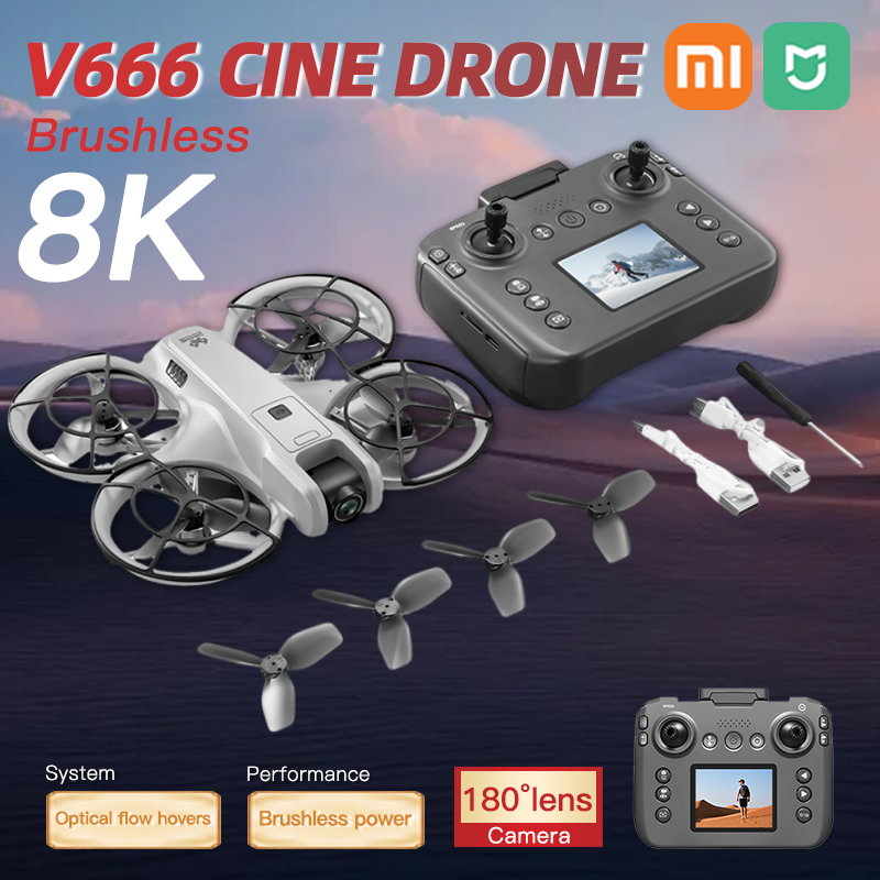 Xiaomi Mijia MINI V666 Drone 4K Professional WIFI 5G Dron Obstacle Avoidance Brushless Altitude Headless Mode RC Quadcopter Toys