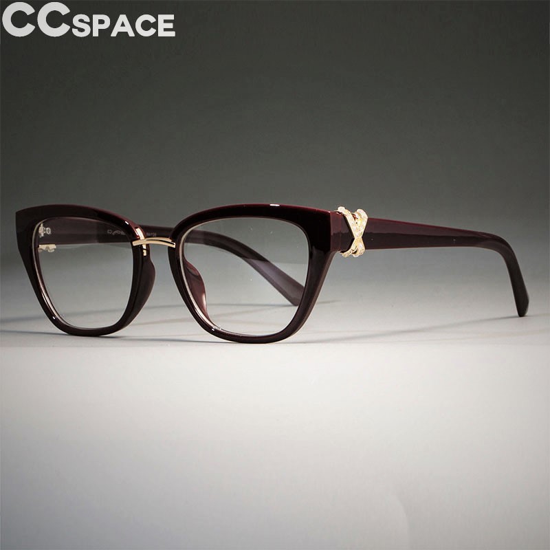 R45605 Luxury Rhinestone Decoration Reading Glasses Lady Cat Eye Optical Presbyopic Spectacles Dioptric +50 +100 +200 +300