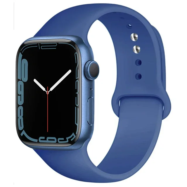 Silicone Band For Apple Watch strap 46mm 44mm 45mm 40mm 41mm 42-38mm 49mm sport bracelet iwatch series 11 10 9 8 7 6 5 SE Ultra3