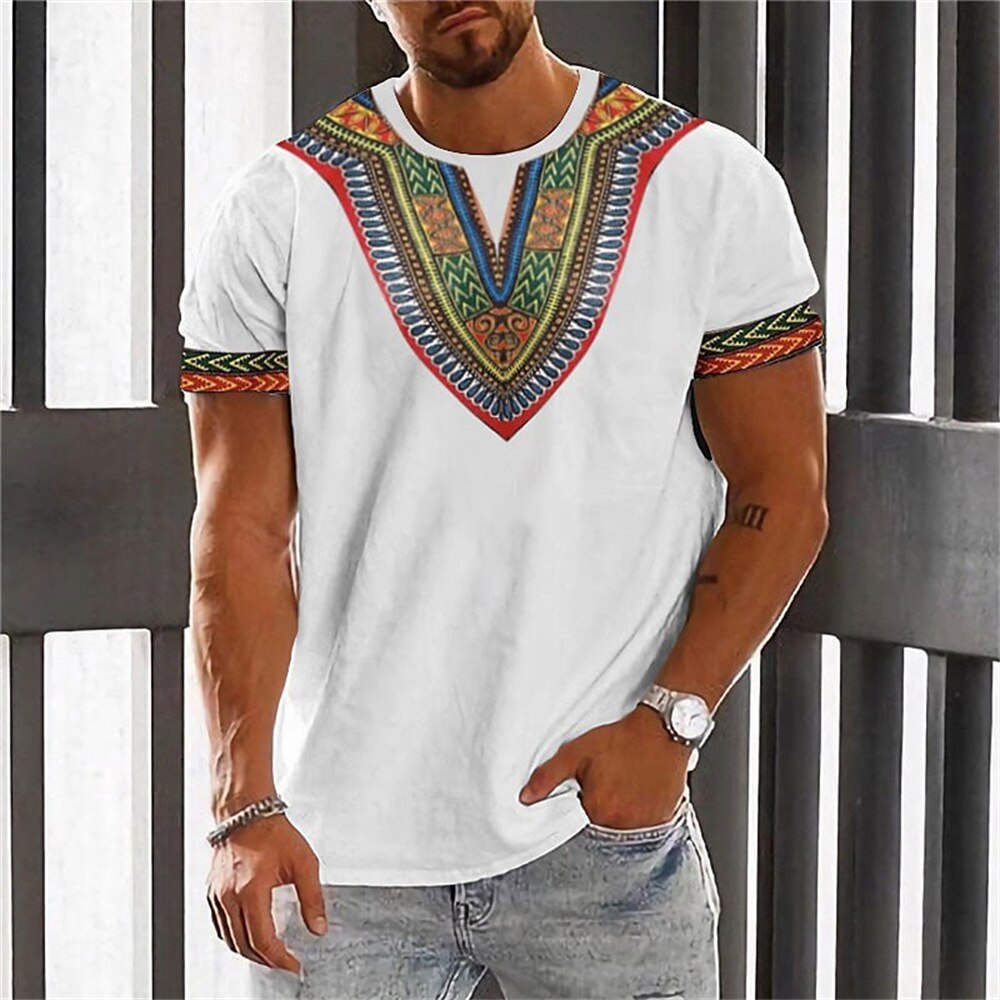 Africa Ethnic T-Shirts African Dashiki 3D Printed Men Women Fashion Streetwear Oversized Short Sleeve T Shirt Tees Tops Clothing