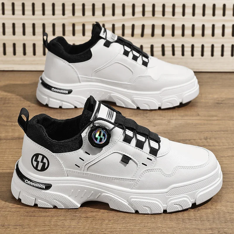 Autumn Mens Casual Shoes Leather Men's Sneakers Comfortable Soft Male Wark Board Shoes Platform Shoe for Men Кроссовки Мужские