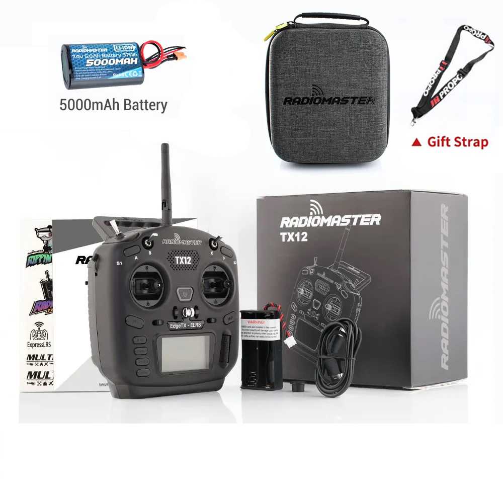 RadioMaster TX12 MKII ELRS EdgeTX OpenTX FCC LBT M2 16CH Hall Gimbals Multi-Module Compatible Radio Control Transmitter