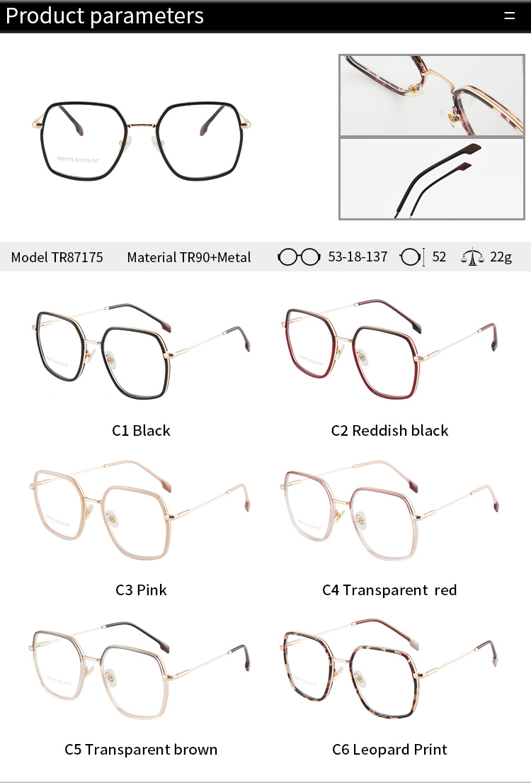 JMISUS Women Metal Prescription Glasses Square Progressive Optical Eyeglasses Anti-Blue Light Myopia/Hyperopia Eyewear