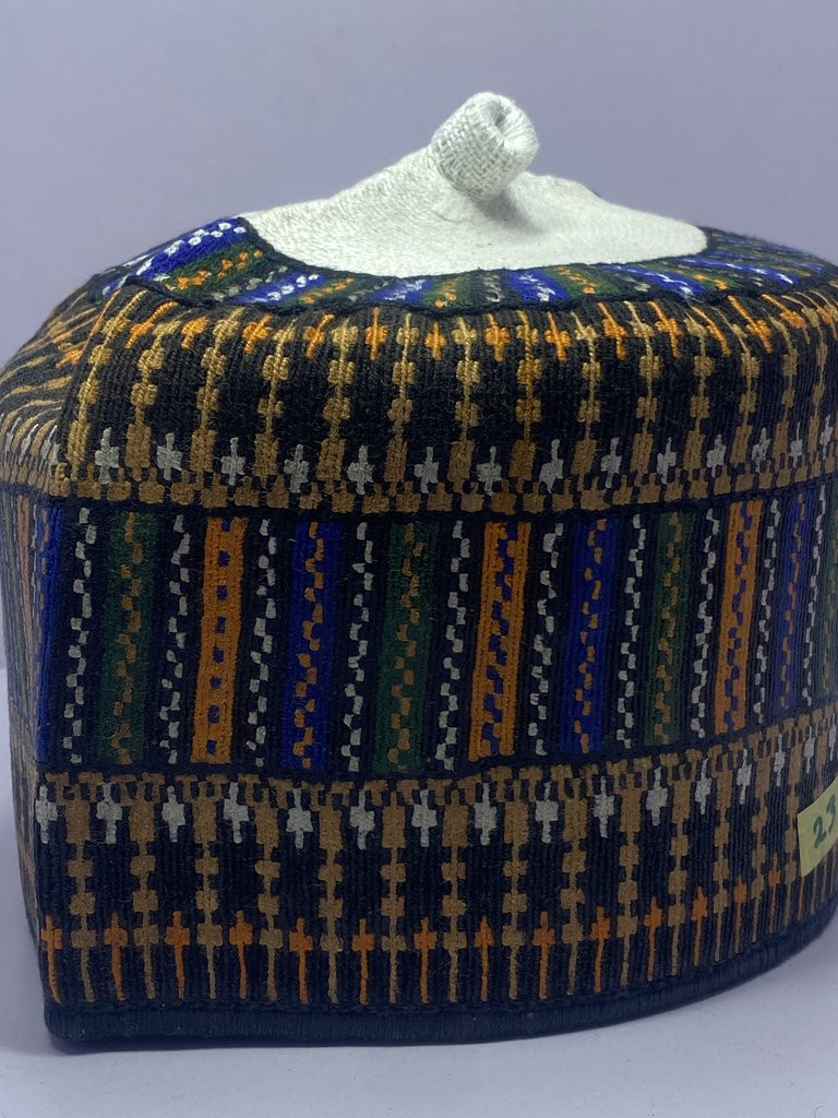 Multi-Color Rawaram Kindei - Vibrant Hausa Cap