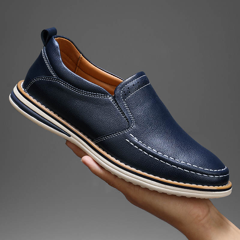 High Quality Men Casual Shoes Genuine Leather Men's Shoes Comfortable Flats Driving Shoes Outdoor Men Loafers Large Size 38-46