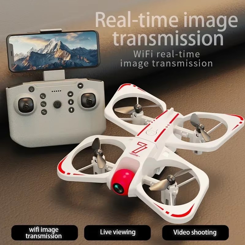 CZ07 RC Quadcopter Drone: 4K Dual-Camera WiFi, 360° Stunts, Rotating Color Lights, Optical Flow, Kids Toy Gift