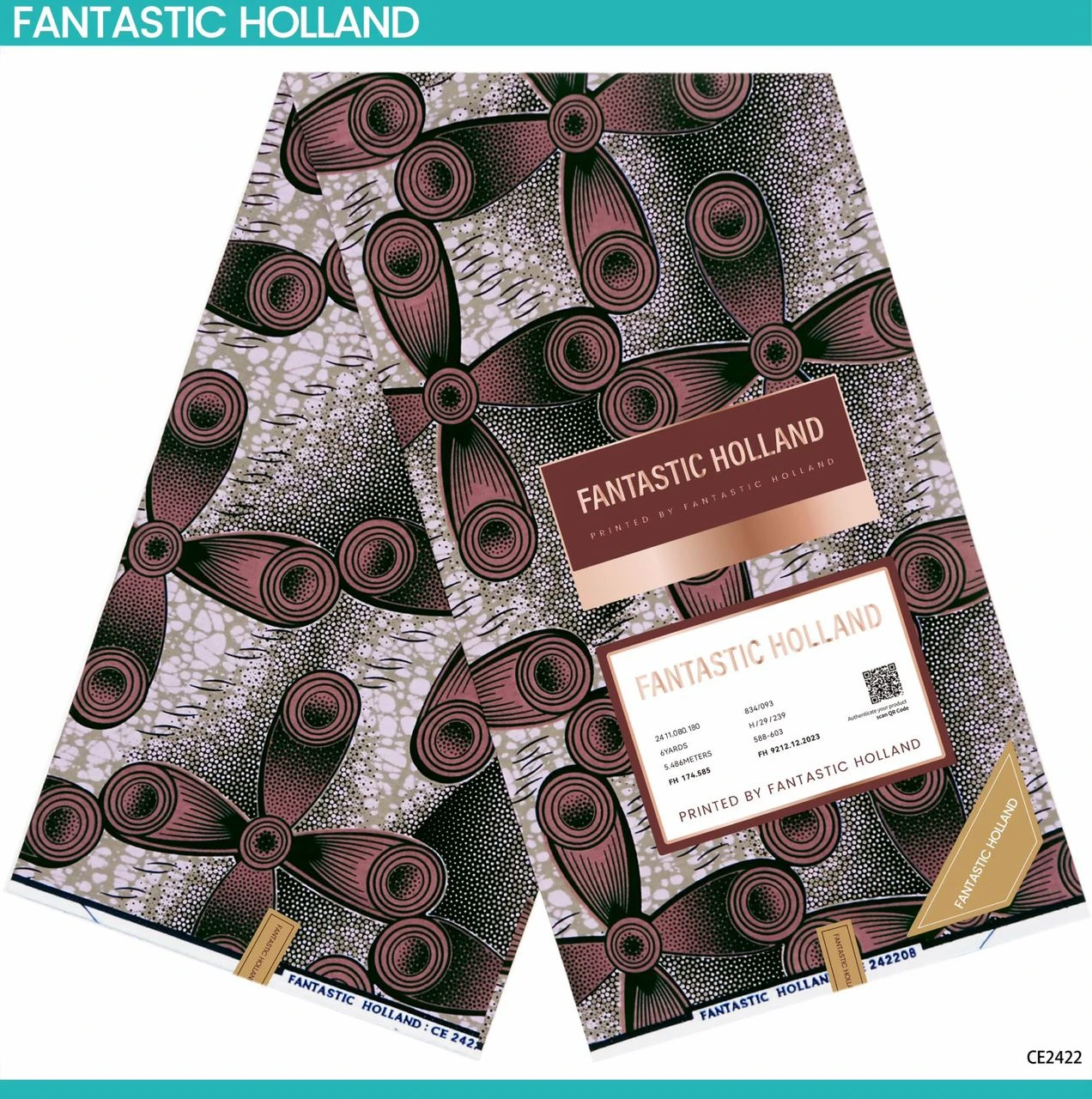 Legendary Elegance: Original Fantastic Holland Veritable Block Prints – Premium Atamfa Turmi Dashiki Fabric for Elite African Fashion