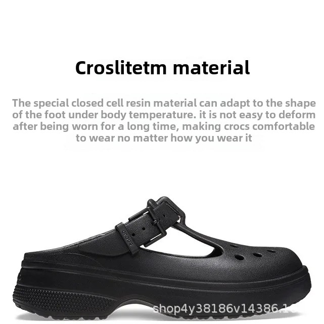 Mary Jane Hole Hole Shoes Thick Bottom Heightening Women's Shoes New Anti-slip Beach Shoes Ladies Sandals EVA Material