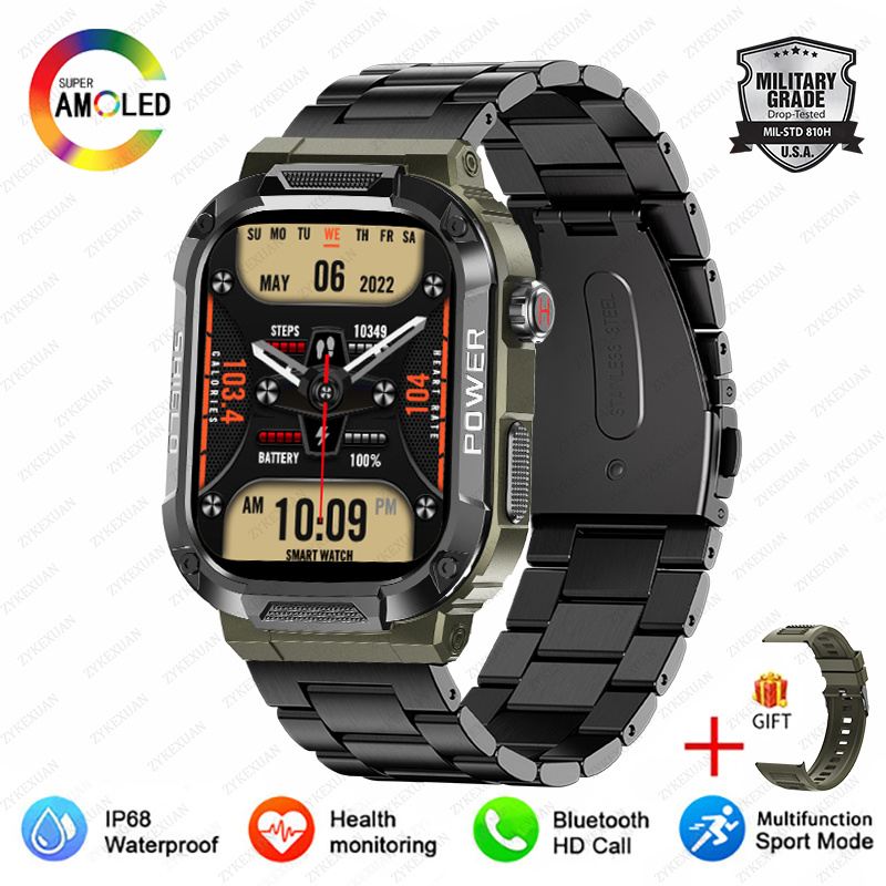 2025 New For Xiaomi Military Smart Watch Men Waterproof Outdoor Sports Fitness Tracker Health Monitor 2.10" BT Call Smartwatch