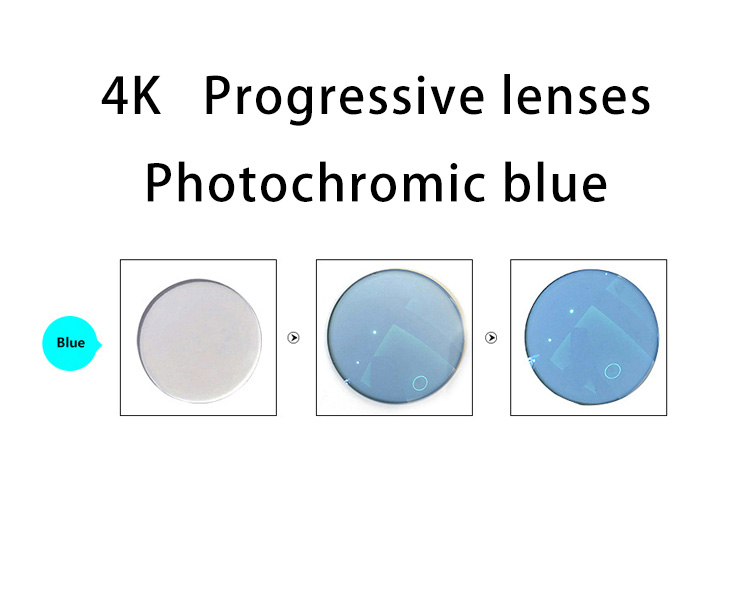 ALICIA 1.56 1.61 1.67 1.74Anti-scratch Anti-blue Photochromic Widest Field of View Progressive Multi-focal Lens 4.0  1 Pair