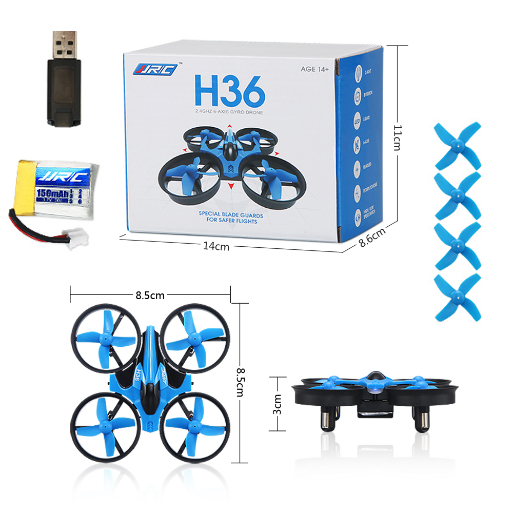 JJRC H36/H36F 1:20 Remote Control Ship Three Modes 2.4G Quadcopter Boat Helicopter UAV Rc Drone Light Kids Toys Children's Gift