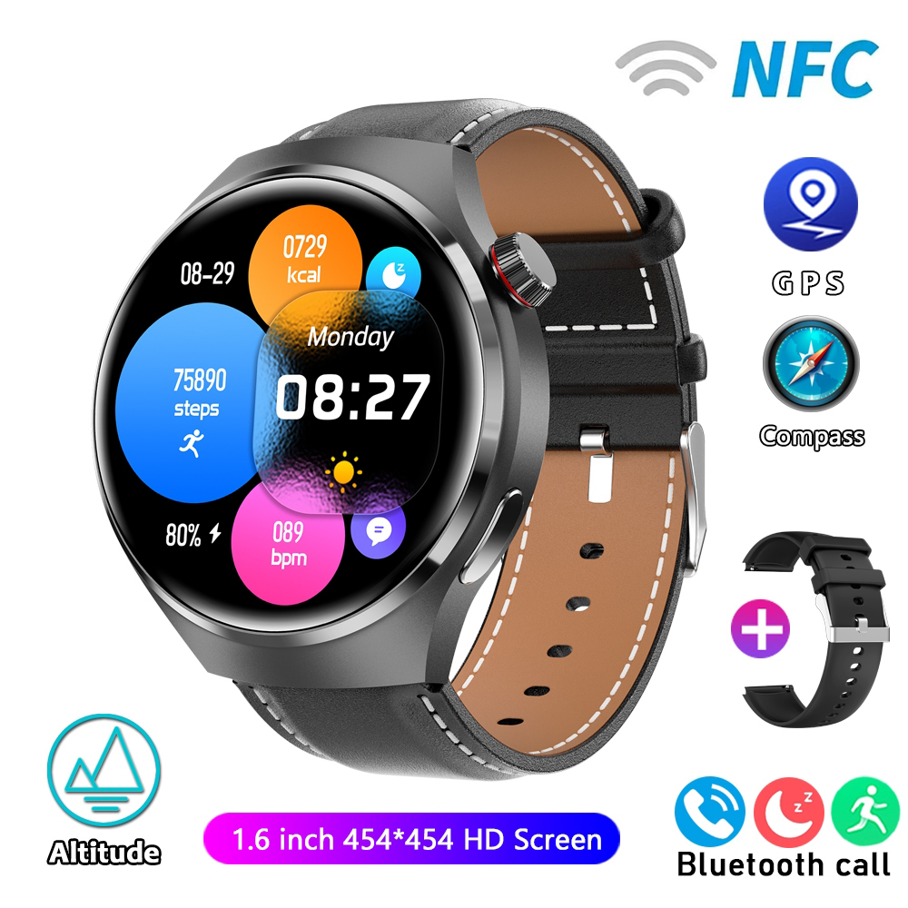 For HUAWEI Watch Pro GPS NFC Smart Watch Men 360*360 AMOLED Screen Heart rate Bluetooth Call IP68 Waterproof Man Smartwatch 2024