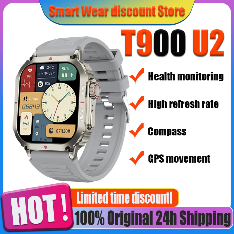 2025 T900 Ultra 2 Smart Watch Men 49mm Series 8 2.3 "AMOLED Screen NFC Compass Waterproof For Apple Watch IWO Ultra 8 Smartwatch