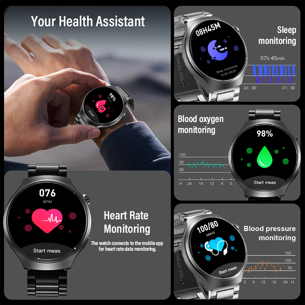 LAXASFIT New Smart Watch 1.52 HD Screen Heart Rate Bluetooth Call NFC Sports Men's Smart Watch 2025