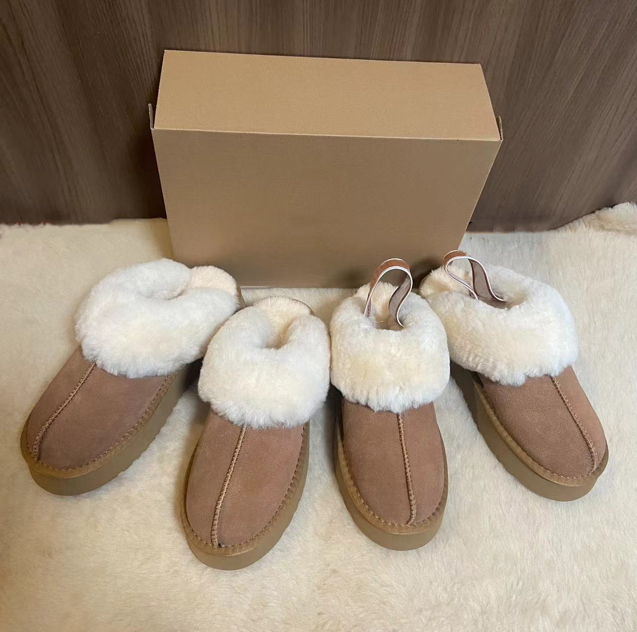 2025 New Australia Winter design mini snow boots Cow Suede Leather Women classic  Brand Ankle boots outdoors comfy sheep fur