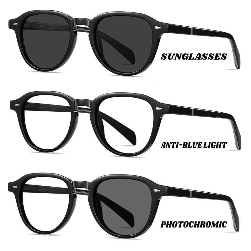 VICKY Vintage Polarised Prescription Sunglasses Women Classic Anti Blue Ray Glasses Men Myopia Prescription Photochromic Glasses