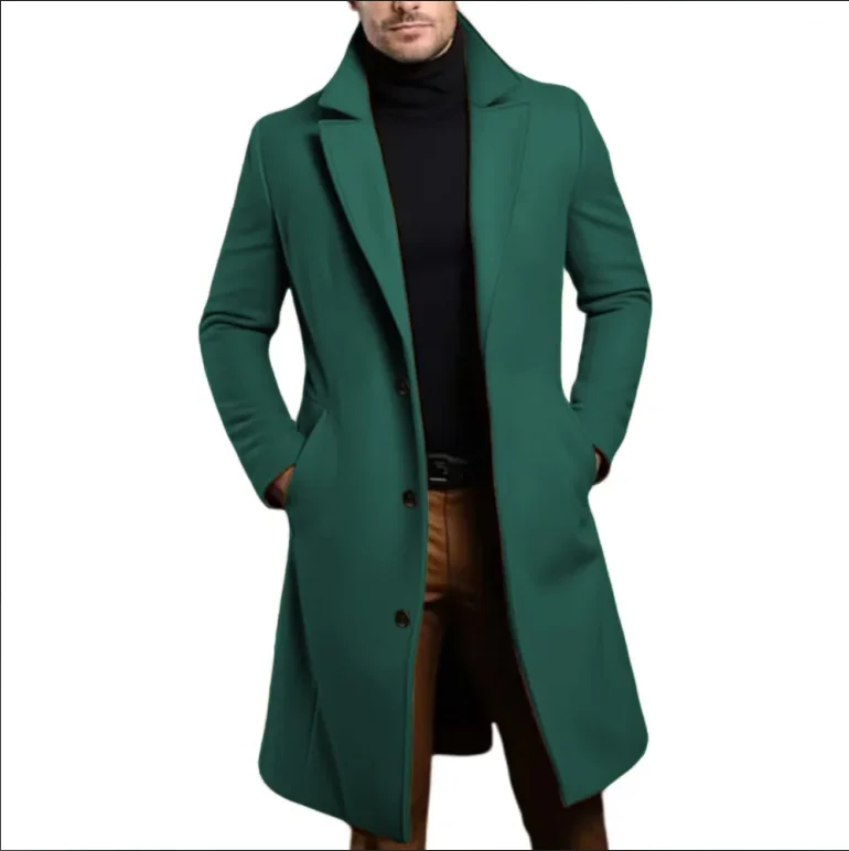 Men's Winter Jacket Long Coat Men Casual Business Cardigan for Men Coat Customization Evening Party Business Activities Latest