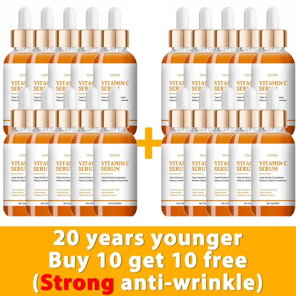Vitamin C Wrinkle Remover Face Serum Lifting Firming Fade Fine Lines Anti-aging Essence Whitening Brighten Nourish Skin Care