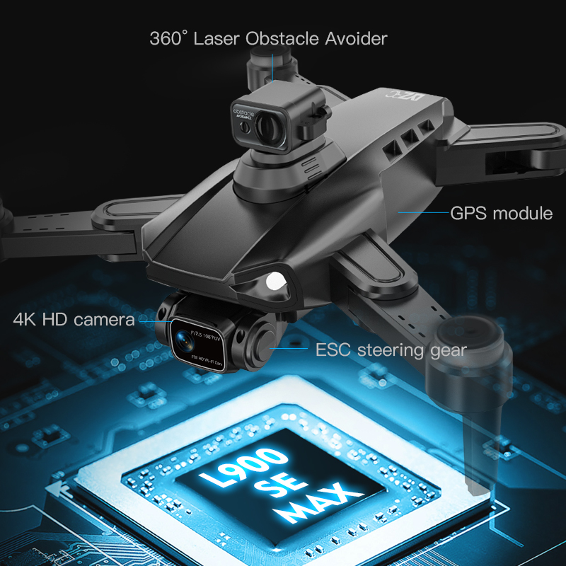 Drone L900 Pro SE MAX 4K Professional 8KM HD Camera 5G GPS Obstacle Avoidance Brushless Motor Quadcopter RC Helicopter Dron Toys