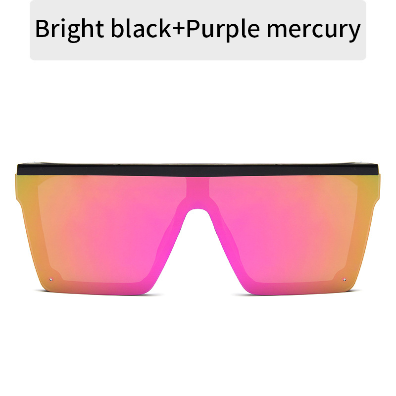 2023 Vintage Male Flat Top Sunglasses Men Brand Black Square Shades UV400 Gradient Sun Glasses For Women Cool One Piece Designer