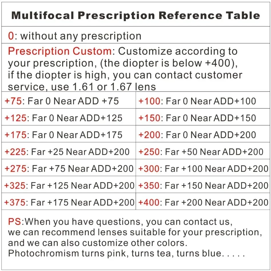 VICKI Lady Cat-Eyed Glasses Fashionable Anti-blue Light Sunglasses Customizable Prescription Photochromic Multifocal H7140