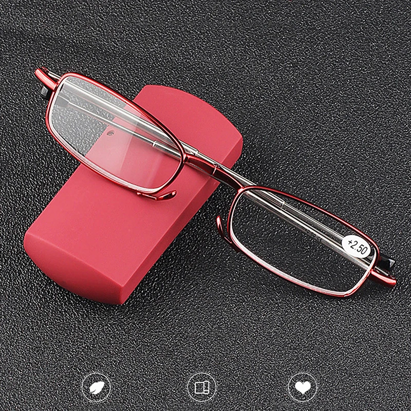 Portable Foldable Anti Blue Light Reading Glasses Men Women Oval Frame Ultralight HD Presbyopic Eyeglasses Unisex Eyewear