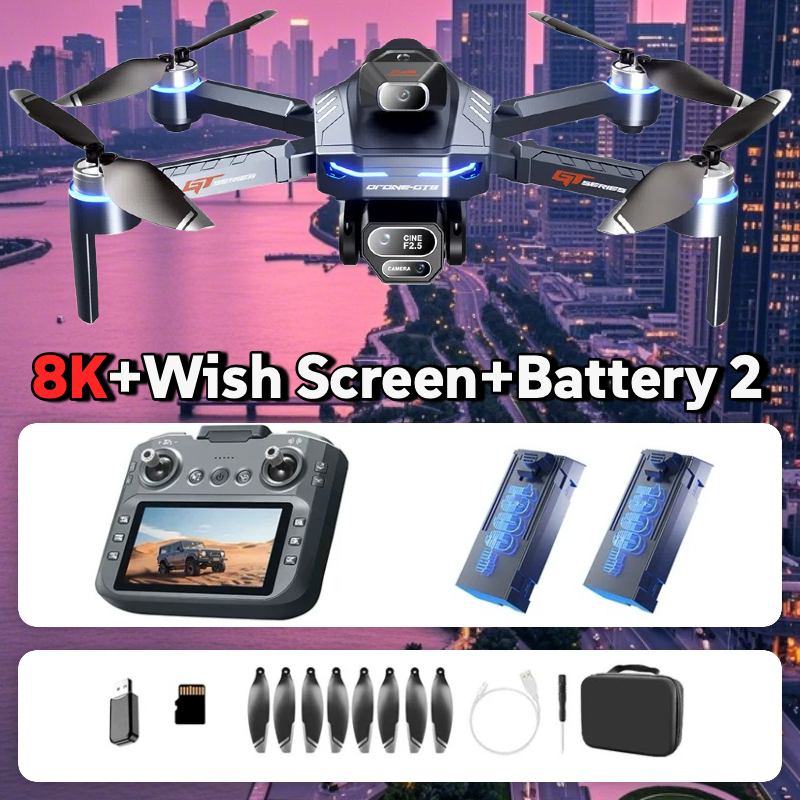 HOT For Xiaomi GT8 Drone 4K Professional Dual Camera FPV GPS Brushless Motor Optical Flow Hovering Folding Quadcopter 8K RC Dron
