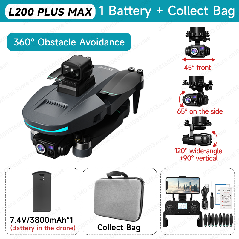 LYZRC L200 Plus Max 4K 3 Axis Camera Gimbal Drone GPS Positioning Brushless Motor 249g Light Weight Drone 360 Avoidance Obstacle