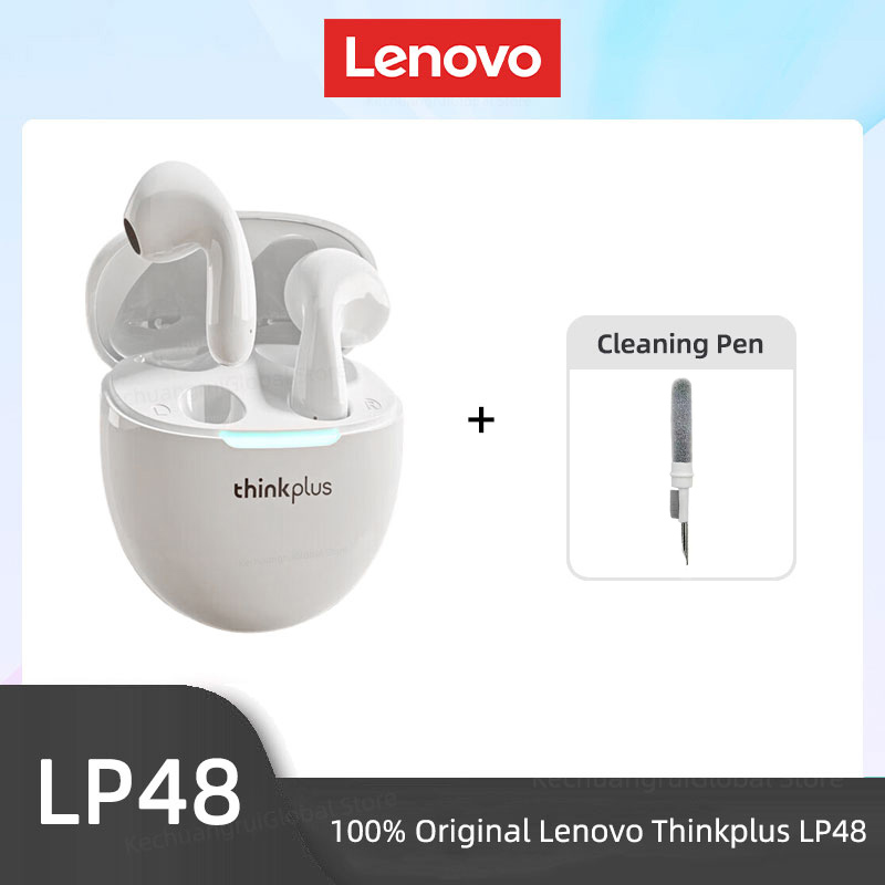 Original Lenovo LP48 TWS Wireless Bluetooth 5.4 Earphone Gaming Earbuds HIFI Music Headphones Noice Cancelling Dual Mode Headset