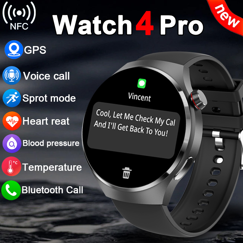2025New For Huawei Watch4 PRO Smart Watch Men Ms.Watch 4 Pro HD Screen Bluetooth Call NFC GPS Heart rate waterproof SmartWatch