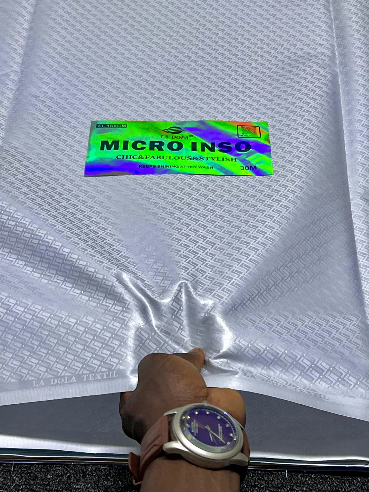 Maximum Radiance: La Dola Micro Inso Premium African Shadda – Chic & Fabulous High-Shine Men’s Textile (Sold by Meter)