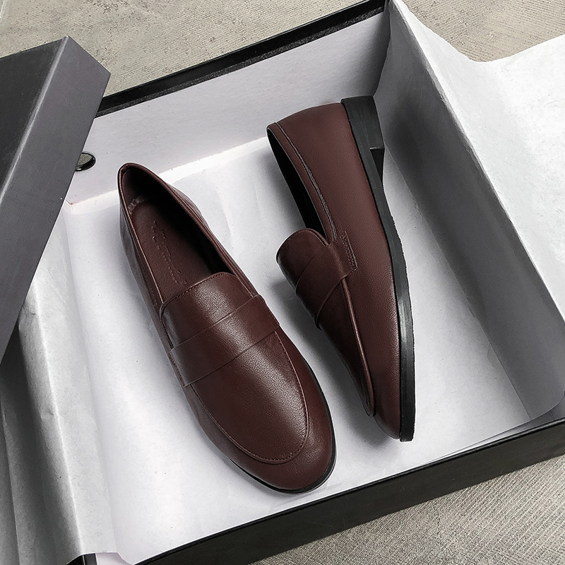 Spring Autumn ladies New Small Leather Shoes Vintage versatile loafers British style fashion anti slip shoes Casual women's flat