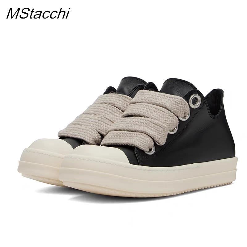 Men's Women Platform Sneakers Black Leather Zipper Lace Up Casual Shoes Thick Bottom Sneakers Large Size Chaussure Femme 2025