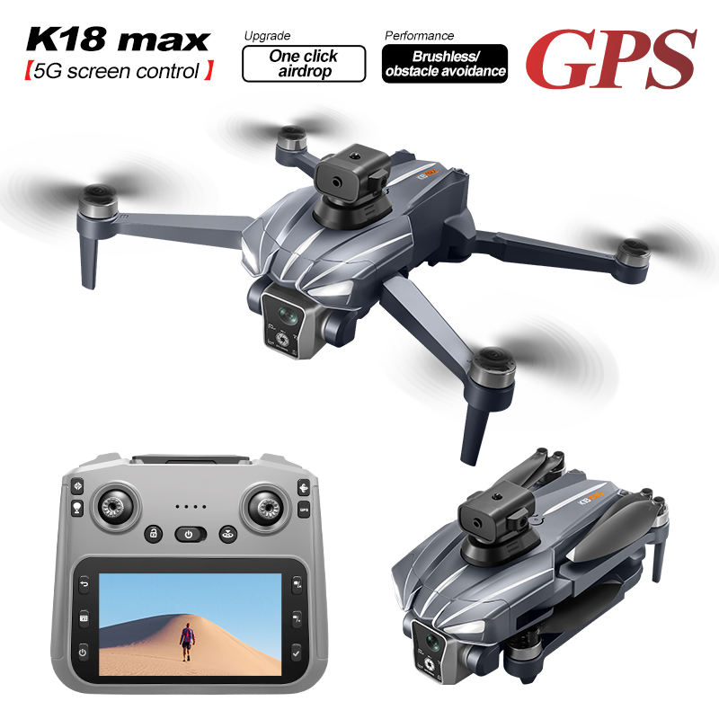 2025 New K18MAX Professional Drone 8K HD Camera Obstacle Avoidance Wide Angle Fold RC Helicopter WIFI FPV Height Helicopter 5000