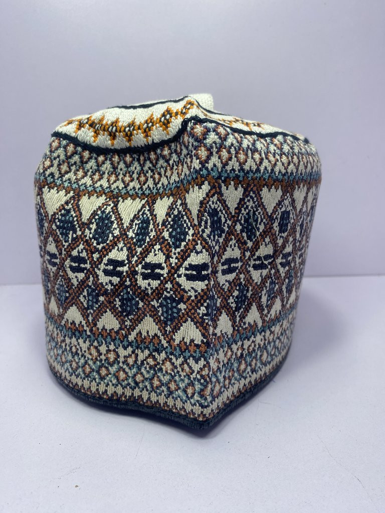 White Kindei Hausa Cap - Elegant African Hat