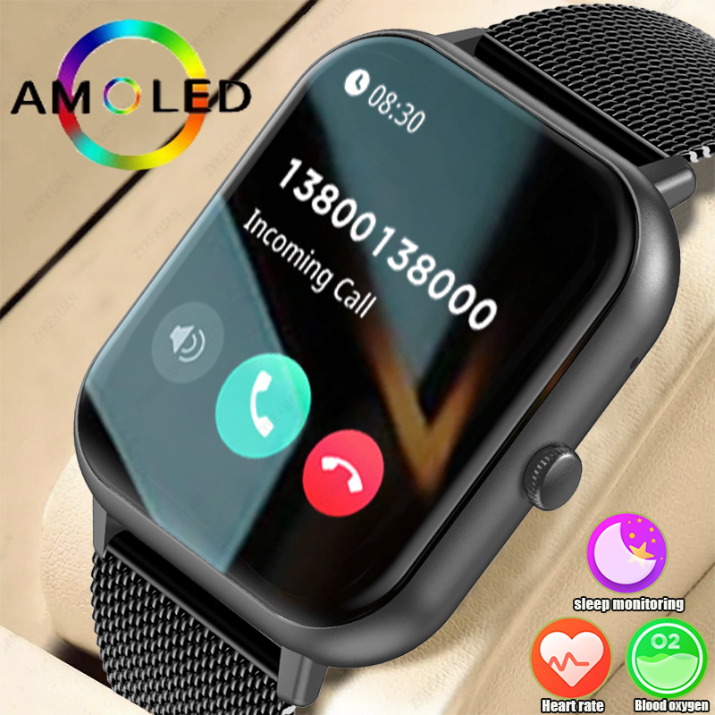 2025 New For Women Bluetooth Call Smart Watch Women Men Heart Rate Blood Oxygen Voice Assistant 100+Sports Ladies Smartwatch