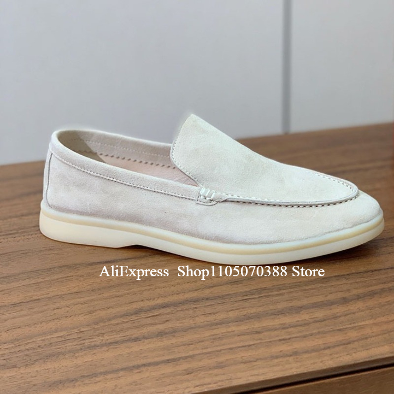 large size 35-51 highquality all Genuine leather walking men's loafers sheepskin Casual comfortable Sheep suede men's shoes