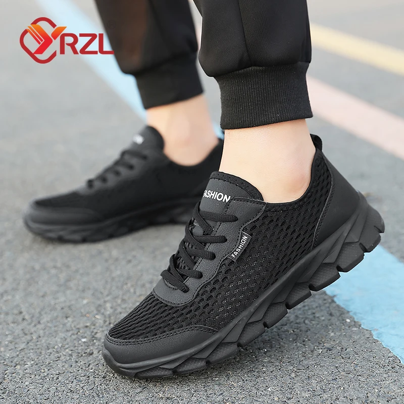 YRZL New Running Shoes for Men Breathable Sports Shoes Light Weight Fashion Summer Plus Size 38-48 Breathable Sneakers for Men