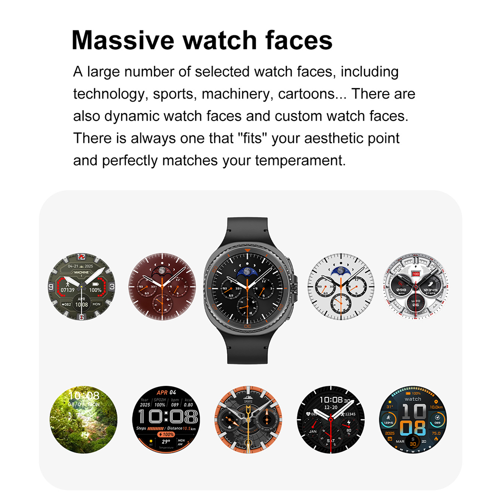 2025 New DT Watch 8 Ultra Smart Watch Men Memory Video GPS NFC 47mm AMOLED Fitness Sports Tracker Health Smartwatches Women