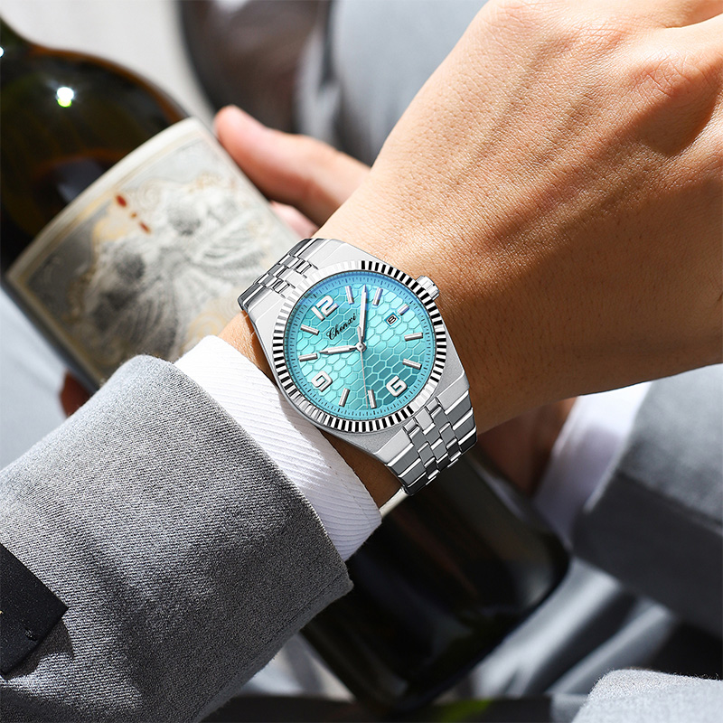 CHENXI High-End Watches For Man Luminous Fashion Minimalist Calendar Circular Dial Stainless Steel Strap Quartz Wristwatches