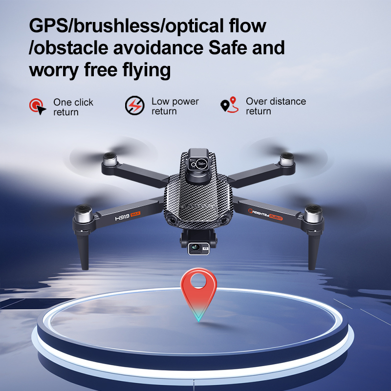 K919 Max Drone GPS 4K Professional HD Dual Cameras 3-Axis Gimbal 5G WIFI Brushless Obstacle Avoidance Foldable Quadcopter Toys