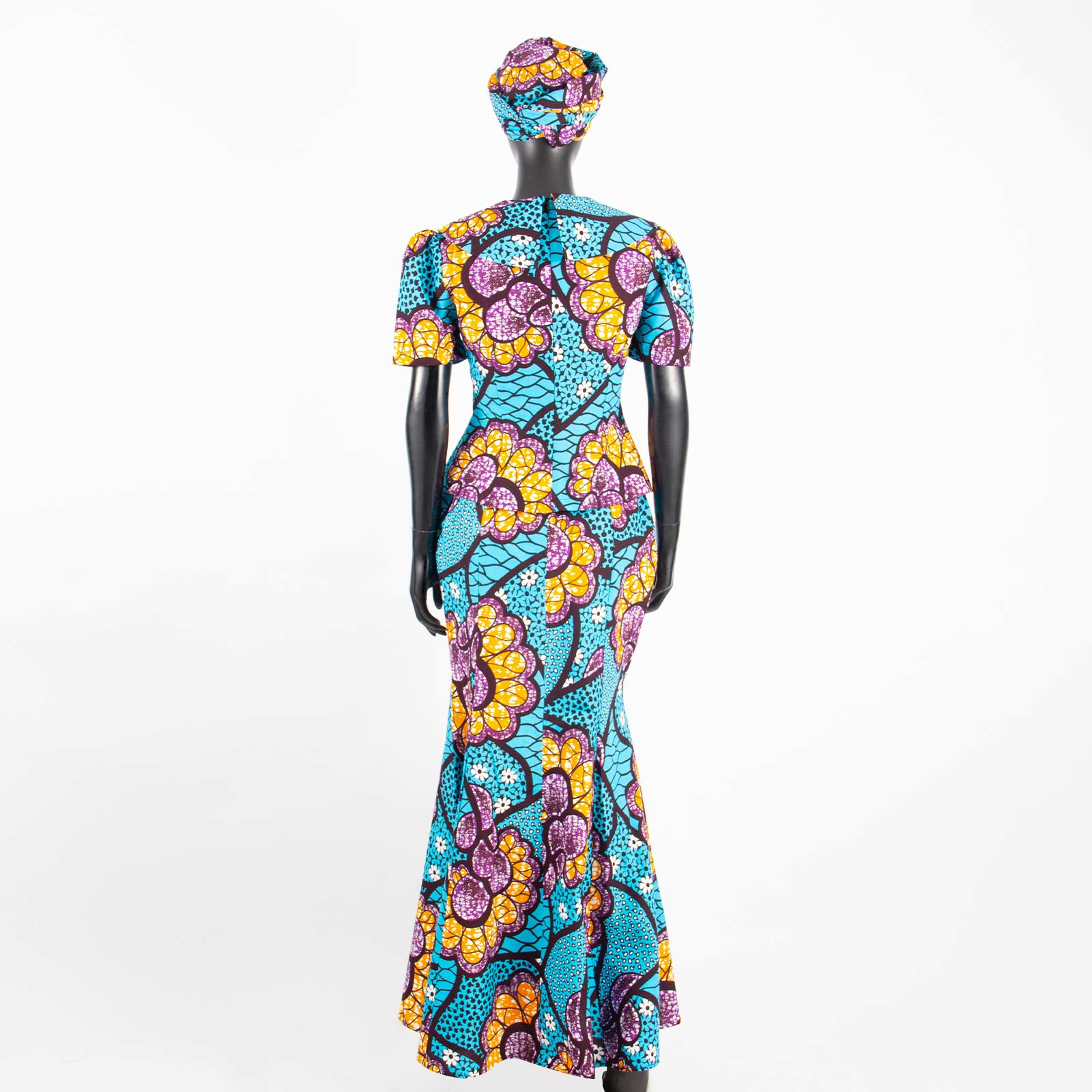 African Women Set Ankara Print Traditional Doll Collar Top and Skirts Match Headscarf Bazin Riche Dashiki Lady Outfits Y2326003