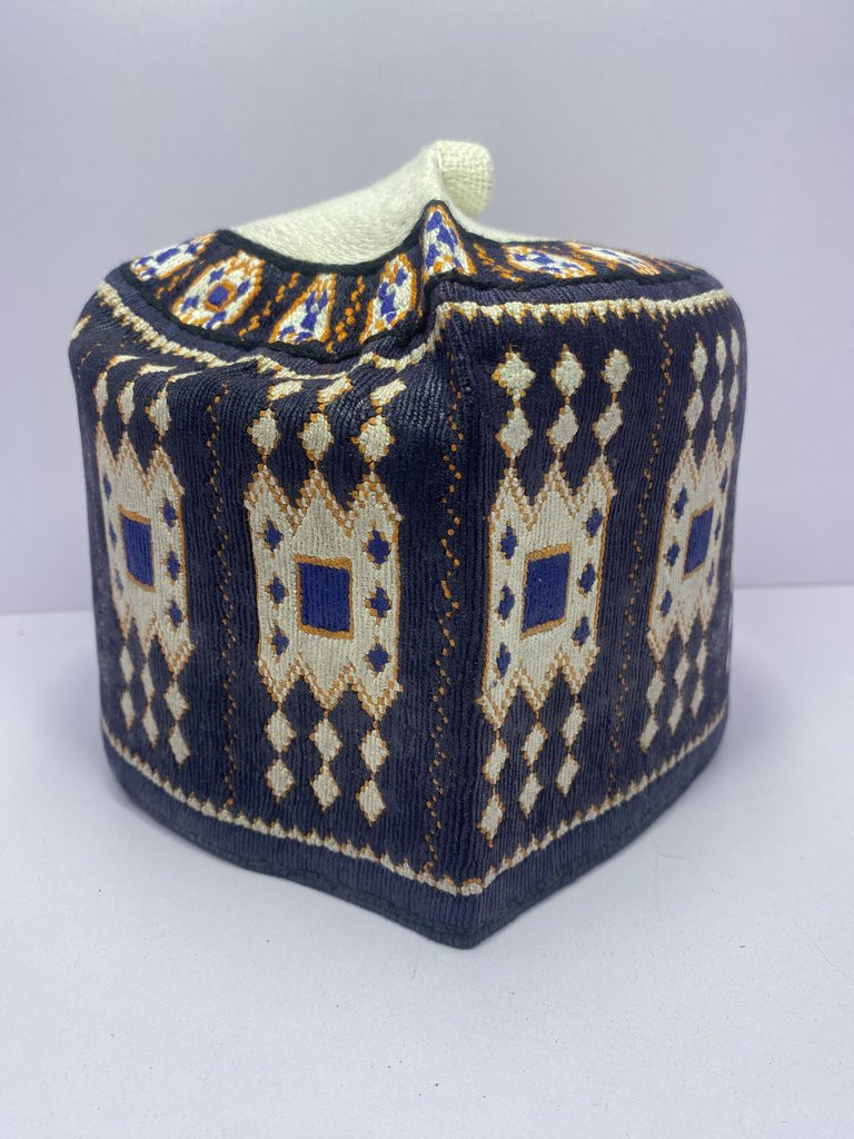 Zulum Black Cap - Authentic Hausa Headwear